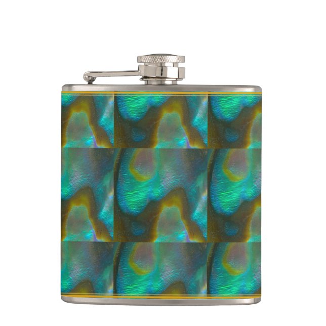 Flasques Ormeau Shell de vert bleu (Devant)