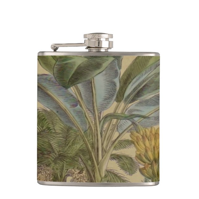 Flasques Palm Antique Fruit Tropical Art Botanique (Devant)