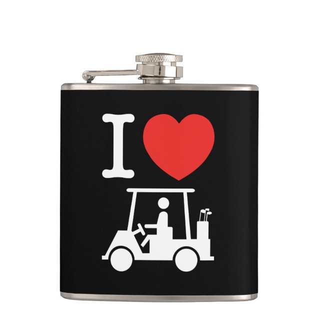 Flasques Panier de golf I Heart (Love) (Devant)