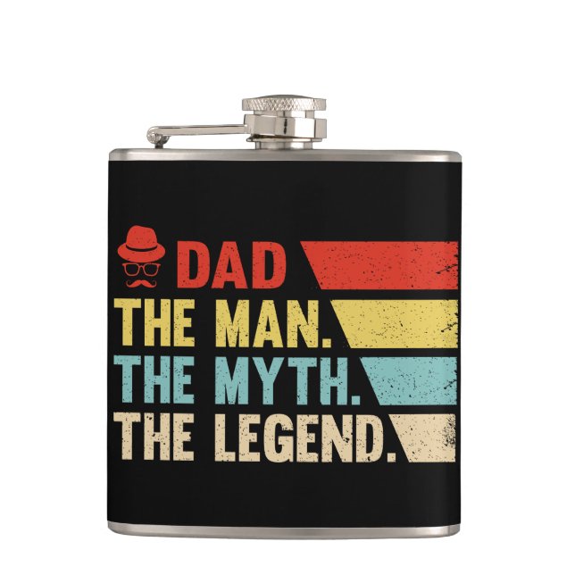 Flasques Papa. L'Homme, Le Mythe, La Légende. (Devant)