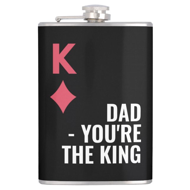 Flasques Papa, tu es la Fête des pères King Poker Hip (Devant)
