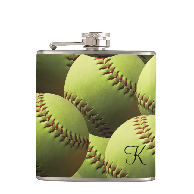 Flasques Papier peint jaune du base-ball (Devant)