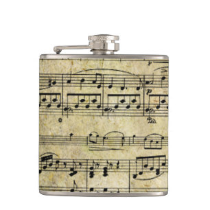Flasques Papier peint victorien de feuille de musique