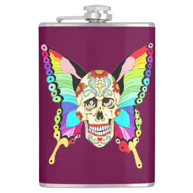 Flasques Papillon Sugar Skull (Devant)