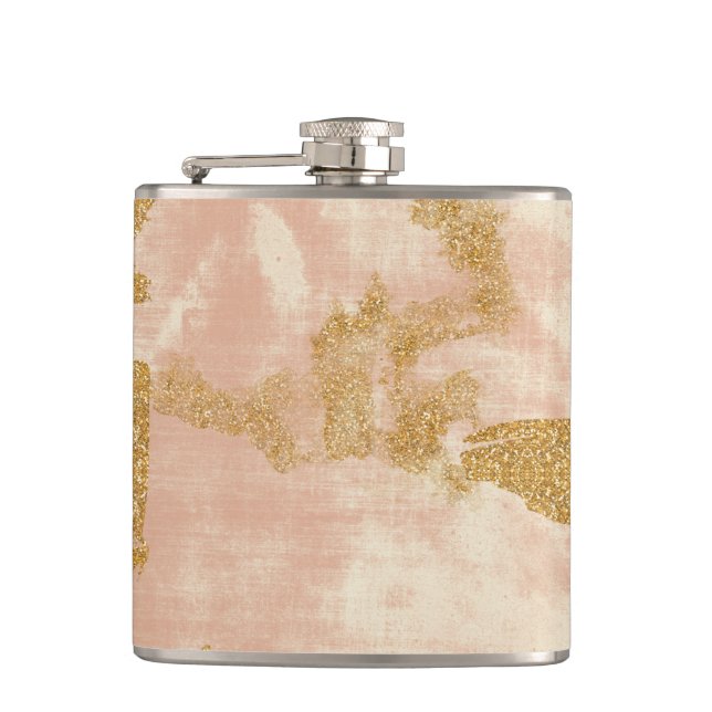 Flasques *~* Parties scintillant d'or rose vif en or (Devant)