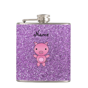 Flasques Parties scintillantes mauve-clair de porc nommé