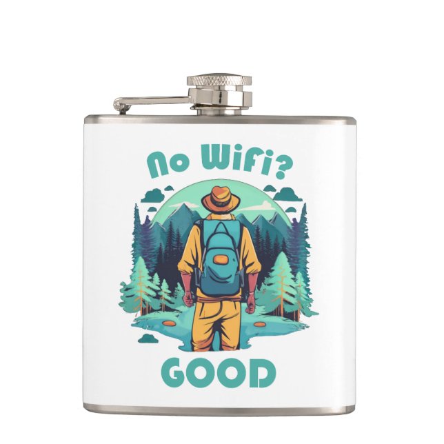 Flasques Pas de Wifi Bon Backpacker (Devant)