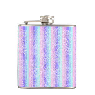 Flasques Pastel Candy Motif d'Imaginaire doux rayé