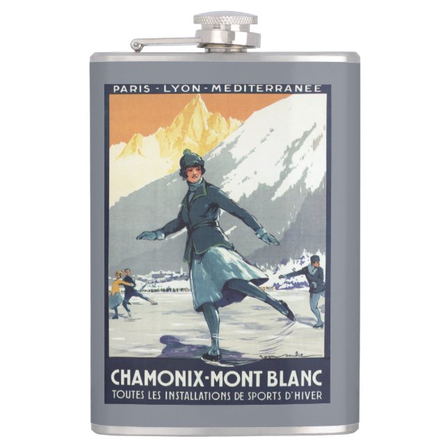 Flasques Patinage de glace - affiche olympique de promo de (Devant)