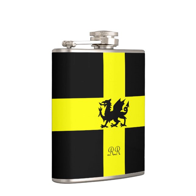 Flasques Patriotique Galles Dragon St Davids Hip Flask (Droite)