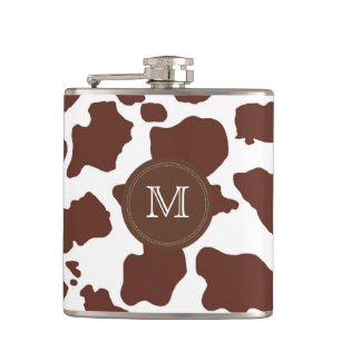 Flasques peau Brown de vache  Flèche monographique personn