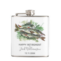 Pêche joyeuse retraite Aquarelle Pike