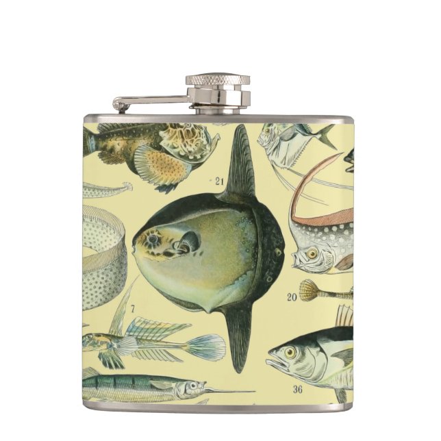 Flasques Pêche scientifique vintage (Devant)