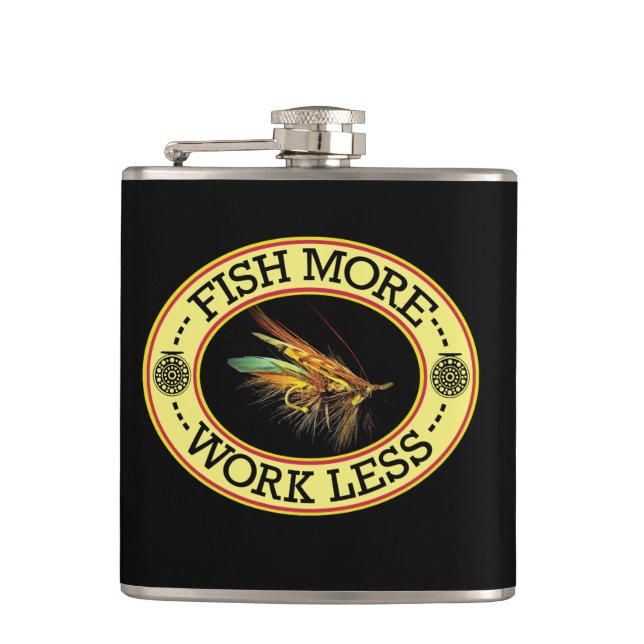 Flasques PÊCHEZ une pêche de mouche plus saumonée (Devant)
