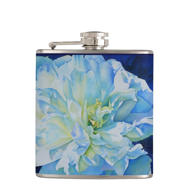 Flasques Peine d'aquarelle bleu blanc romantique (Devant)
