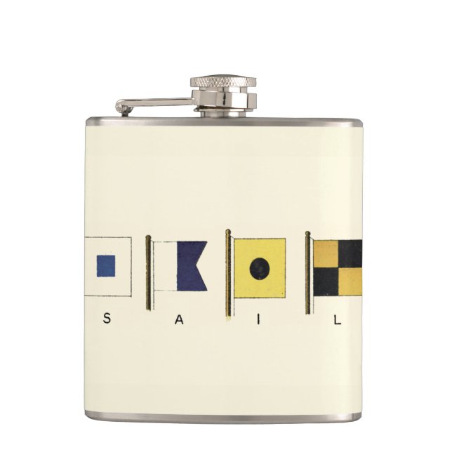 Flasques Peinture de quatre drapeaux avec la voile écrite (Devant)