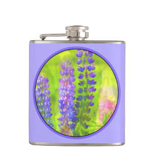 Flasques Peinture Lupine - Art Fleur Original