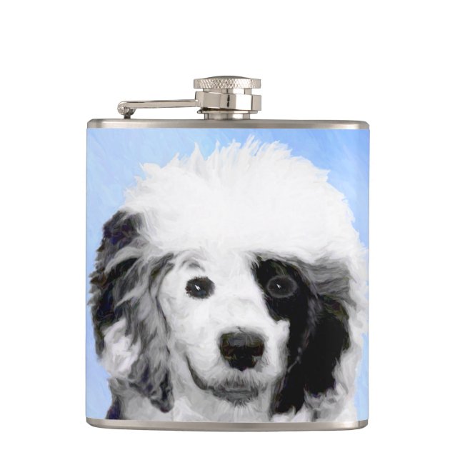 Flasques Peinture Portugaise de Chien d'Eau - Art original  (Devant)