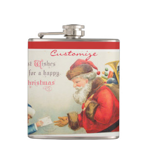 Flasques Père Noël et Noël vintage de nostalgie de garç