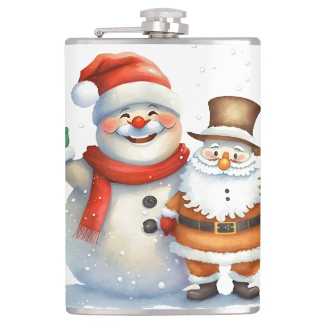 Flasques Père Noël et son pote Frosty (Devant)