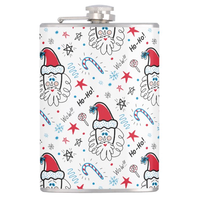 Flasques Père Noël illustration Fouets de stockage de Noël (Devant)