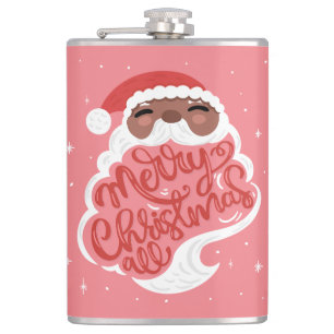 Flasques Père Noël noire   Joyeux Noël tout   Rose