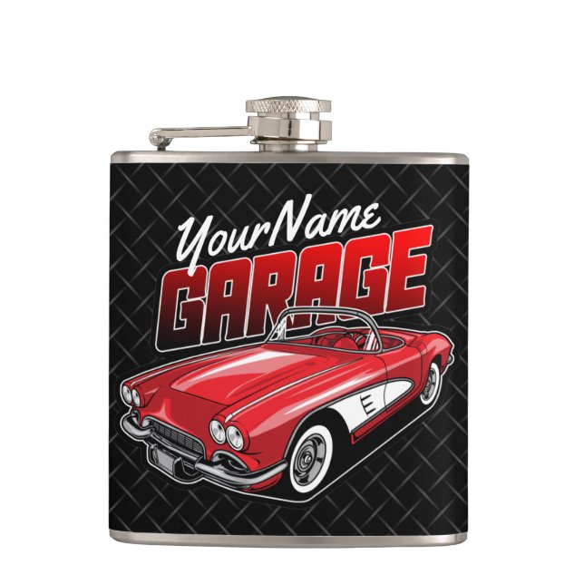 Flasques Personnalisé 1961 C1 Red Classic Sports Voiture Ga (Devant)