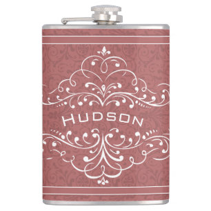 Flasques Personnalisé Vintage Flourish M. Hipster