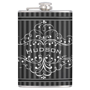 Flasques Personnalisé Vintage Flourish M. Hipster