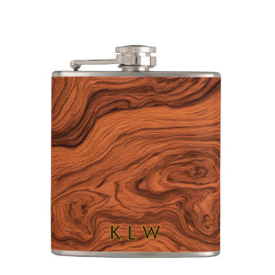 Flasques Personnaliser faux bois de noyer