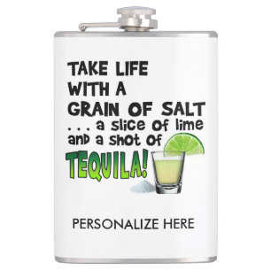 FLASQUES PERSONNALISER LE FLASK DE COCKTAIL - LIME, SEL, TE