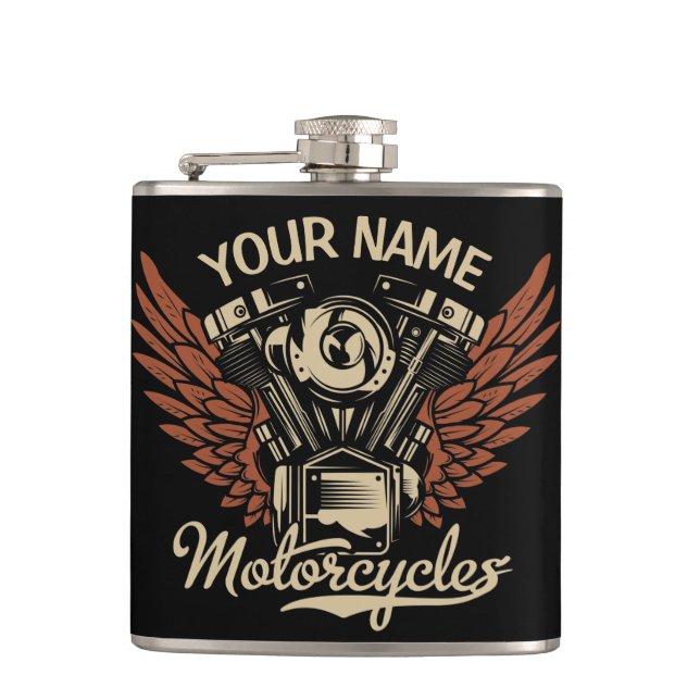 Flasques  Personnaliser Motocyclettes Motocyclettes Garage  (Devant)
