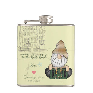 Flasques Personnaliser Papa Gnome Green Vintage Papa Cade