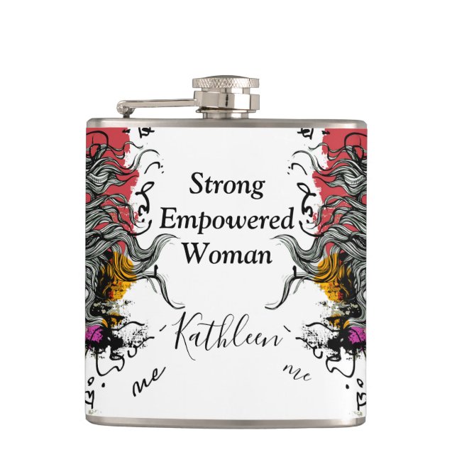 Flasques Personnaliser une femme forte et habilitée (Devant)