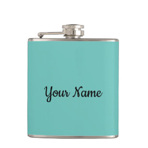 Flasques Personnaliser Votre Nom Slogan Photo Artwork Vert