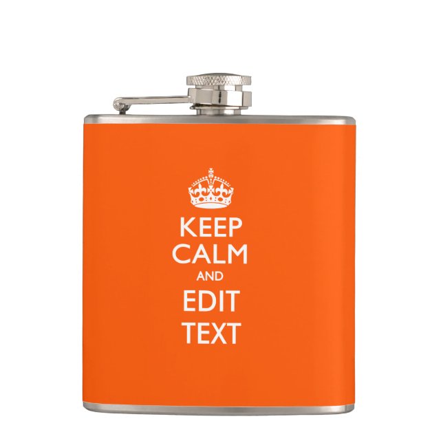 Flasques Personnalité du KEEP CALM AND Edit Text (Devant)