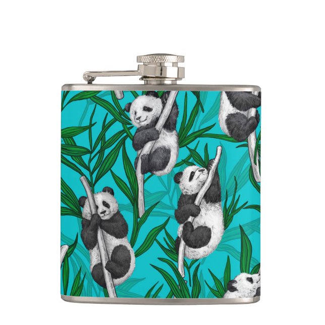 Flasques Petits panda turquoise (Devant)