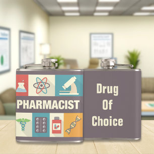 Flasques Pharmacien Professionnel Iconique Conçu