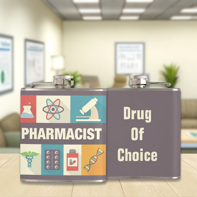 Flasques Pharmacien Professionnel Iconique Conçu (Créateur téléchargé)