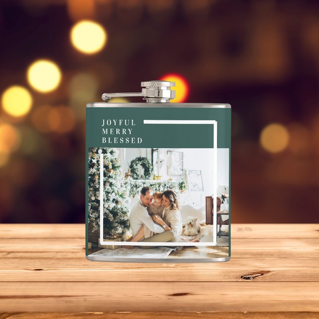 Flasques Photo de famille moderne | Joyeux Joyeux Joyeux Bé (Créateur téléchargé)