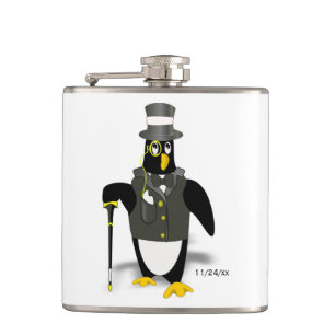 Flasques Pingouin Groomsman de smoking épousant la date