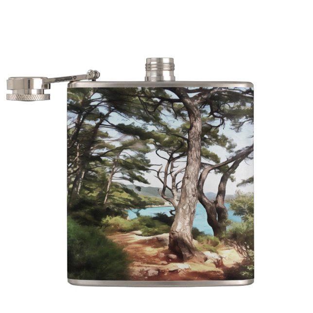 Flasques Pinus pinea Pinetree Forest Painting (Ouvert)
