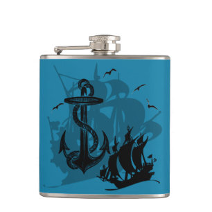 Flasques Pirate Ship & Ancre Blue