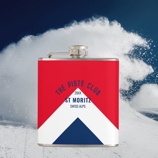 Flasques Piste Club Red Navy Peak Custom Winter Ski (Créateur téléchargé)