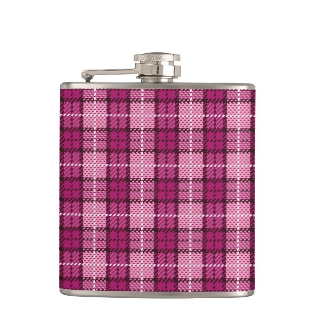 Flasques Pixel Plaid_Magenta-Black (Devant)