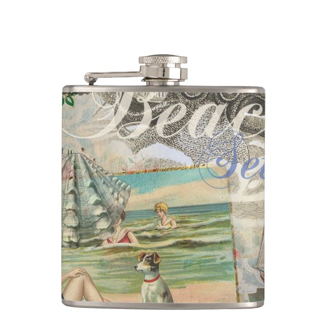 Flasques plage d'été poulpe vintage antique voile (Devant)