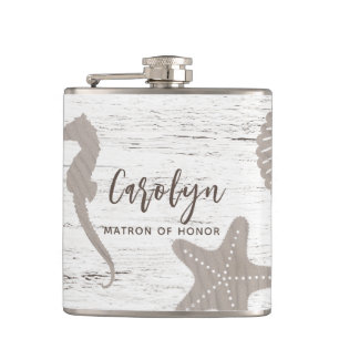 Flasques Plage Mariage à thème grain