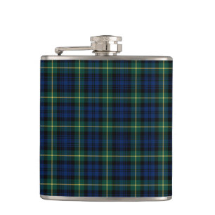 Flasques Plaid bleu-foncé et vert d'écossais de clan de