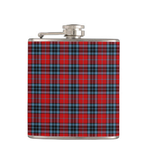 Flasques Plaid rouge et bleu de tartan de clan de Thompson