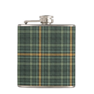 Flasques Plaid vert et or
